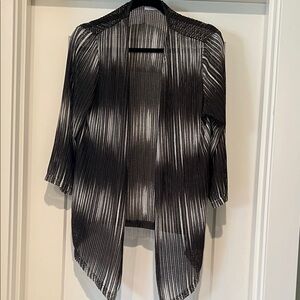 Chico green and cream Sheer Open Cardigan, medium